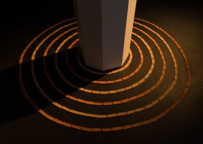 hand made ceramic installation