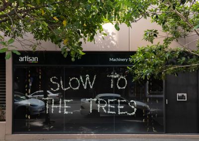slow to the trees site-specific installation
